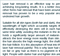 Information Laser Hair Removal