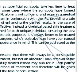 Information Sunspot and Pigmentation Removal